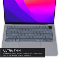 Keyboard Cover Skin For MacBook Air Pro 13 13.6 14 15.3 16 A2442 A2779 A2485 A2780 A2681 A2941 M1 M2 2021 to 2023 Grey thumbnail