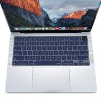 Keyboard Cover Skin For MacBook Air Pro 13 13.6 14 15.3 16 A2442 A2779 A2485 A2780 A2681 A2941 M1 M2 2021 to 2023 Navy Blue thumbnail