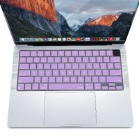 Keyboard Cover Skin For MacBook Air Pro 13 13.6 14 15.3 16 A2442 A2779 A2485 A2780 A2681 A2941 M1 M2 2021 to 2023 purple thumbnail
