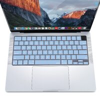 Keyboard Cover Skin For MacBook Air Pro 13 13.6 14 15.3 16 A2442 A2779 A2485 A2780 A2681 A2941 M1 M2 2021 to 2023 Sky Blue thumbnail