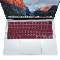 Keyboard Cover Skin For MacBook Air Pro 13 13.6 14 15.3 16 A2442 A2779 A2485 A2780 A2681 A2941 M1 M2 2021 to 2023 Wine Red thumbnail