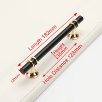Luxury Design Kitchen Cabinet Handles Drawer Bar Handle Pull Black 128mm thumbnail