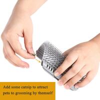 Cat Self Groomer Catnip  Dog Cat Toy Corner Groomer Wall Corner Scratcher Comb Grooming Massage Brush thumbnail