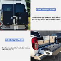 Trailer Door Latch Rv Door Tool Box Lock Gasket T-Handle with Keys 304 Stainless Steel thumbnail