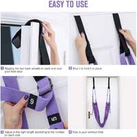 Purple Fitness Yoga Strap Band Waist Trainer Leg Door Swing Adjustable Ballet Dancer thumbnail