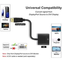 DP Display Port DisplayPort Male To DVI Female 24+5 Pin Converter Adapter Cable thumbnail