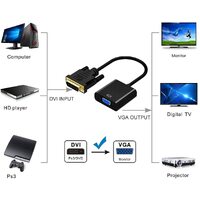 DVI to VGA Adapter,ABLEWE 1080p Active DVI-D to VGA Adapter Converter 24+1 Male to Female Adapter thumbnail