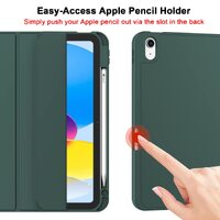 iPad 10th Case 10.9 Inch 2022 with Pencil Holder, Smart iPad Case with Soft TPU Auto Wake Sleep Dark Green thumbnail