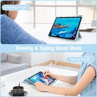 iPad 10th Case 10.9 Inch 2022 with Pencil Holder, Smart iPad Clear Case with Soft TPU Auto Wake Sleep Sky Blue thumbnail