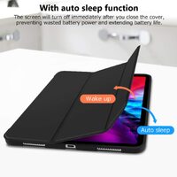 iPad Pro 11 Inch 2020 Soft Tpu Smart Premium Case Auto Sleep Wake Stand Cover Pencil holder Black thumbnail