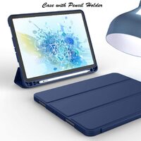 iPad Pro 11 Inch 2020 Soft Tpu Smart Premium Case Auto Sleep Wake Stand Cover Pencil holder navy blue thumbnail