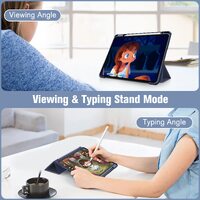 iPad Pro 11 Inch 2020-2022 Soft Tpu Smart Premium Case Auto Sleep Wake Stand Clear Cover Pencil holder navy blue thumbnail