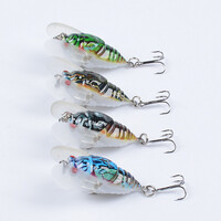 4x Popper Poppers 5cm Fishing Lure Lures Surface Tackle Fresh Saltwater thumbnail