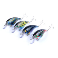 4x 7.5cm Popper Crank Bait Fishing Lure Lures Surface Tackle Saltwater thumbnail