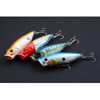 4X 8cm Popper Poppers Fishing Lure Lures Surface Tackle Fresh Saltwater thumbnail