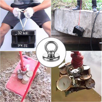 Salvage 60KG Recovery Magnet Hook Countersunk Hole Eyebolt Treasure Hunting Fishing thumbnail