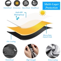 Lawn Mower Cover Lawn Tractor Cover Waterproof Heavy Duty 420D Polyester UV Protection thumbnail