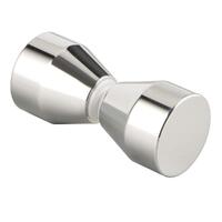Shower Glass Door Knob Bathroom Round Back-to-Back Handle Pull 304 Brushed Nickel thumbnail