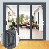 Sliding Patio Door Handle Set Mortise Lock Suitable for Sliding Glass Patio Door Black thumbnail