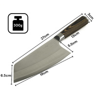 27cm Cleaver Knife Kitchen Chef Knife 7 inch Vegetable Meat Cleaver Pakkawood wood Handle thumbnail