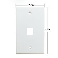 Ethernet Wall Plate 1 Port Cat6 Ethernet Cable Wall Plate Adapter thumbnail
