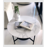 Interior Ave - Duke Round Two Tier Stone Coffee Table thumbnail