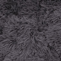 Dog Pet Cat Calming Bed Warm Plush Round Nest Comfy Sleeping Bed Dark Grey 70cm thumbnail