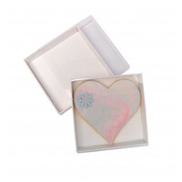 100 Pack of 8cm Square Wedding Invitation Coaster Favor Function product Presentation Cookie Biscuit Patisserie Gift Box - 2cm deep - White Card with  thumbnail
