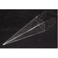 10 Pack of Clear Pyramid Triangle Shaped Small Clear Gift Box - Bomboniere Jewelry Gift Party Favor Model Candy Chocolate Soap Box thumbnail