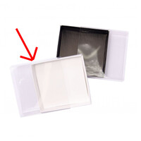 10 Pack of 15cm Square Invitation Coaster Favor Function product Presentation Cookie Biscuit Patisserie Gift Box - 4cm deep - White Card with Clear Sl thumbnail