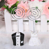 100 Bulk Buy Pack of 50 Bride 50 Groom Wedding Name Card Place Stand - Wedding Table Decoration Bomboniere Favour Gift thumbnail