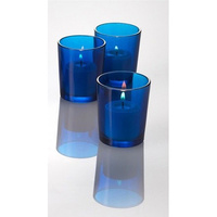 20 Pack Blue Glass Votive Tealight Candle Holders House Party Cenrepiece Xmas Wedding Decor Glass Candlestick Party Decorations Bridal Baby Shower Eve thumbnail