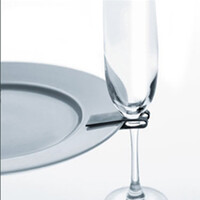 25 Pack of Wine Glass Holder Plate Clip - Stand Up Function Buffet BBQ Picnic Party  - Promotion Merchandise Expo Gift thumbnail