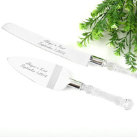 Cutting Cake Knife and Silver Blade Cake Server Set Wedding Anniversary Engagement Birthday Party Gift Boxed thumbnail