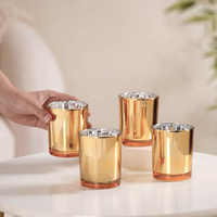 40 Pack Gold Votive Tealight Candle Holders Valentines Day Mercury  Wedding Decor Glass Candlestick Party Decorations Bridal Baby Shower Event thumbnail