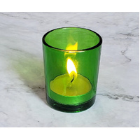 20 Pack Green Glass Votive Candle Holders Table Centreoieces  Xmas Wedding Anniversary Event Recption Party Function or Home Decor thumbnail