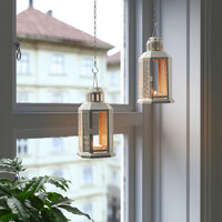 5 Pack of Grey Metal Miners Lantern Summer Wedding Home Party Room Balconey Deck Decoration 21cm Tealight Candle thumbnail