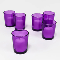 20 Pack Purple Glass Votive Tealight Candle Holders House Party Cenrepiece Xmas Wedding Decor Glass Candlestick Party Decorations Bridal Valentines Ev thumbnail