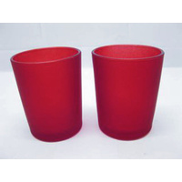 40 Pack Red Frosted Glass Votive Tealight Candle Holders Valentines Day Xmas Wedding Decor Glass Candlestick Party Decorations Bridal Baby Shower Even thumbnail