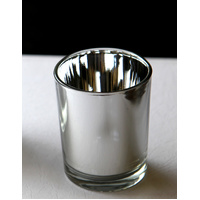 10 Pack Silver Mercury Glass Votive Candle Holders Set For Wedding, Bridal And Baby Shower, Party Function or Home Decor thumbnail