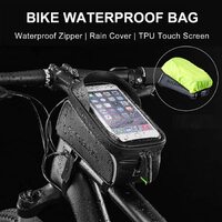 Top Tube Bike Bag With Phone Case Holder Plastic Cover for MTB Mountain Road Commuter Ebike Tourer or Scooter Rockbros thumbnail