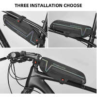Bike Top or Under Tube Bag Reflective Material Road MTB Mountain Commuter Hybrid Ebike Tourer Scooter Escooter Bag BLACK Rockbros thumbnail