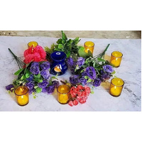20 Pack Yellow Glass Votive Candle Holders Table Centreoieces  Xmas Wedding Anniversary Event Recption Party Function or Home Decor thumbnail