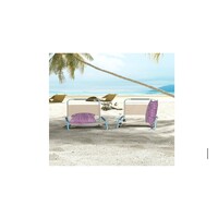 Dandi Fuchsia Plum Purple & White Striped Cushion Cover 40x40cm thumbnail