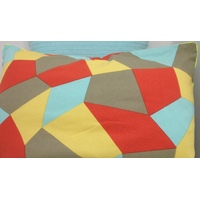 Pack of 4 Geo Beige Geometric Design 40x60cm Rectangle Cushion Covers thumbnail