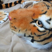 Faux Animal Floor Rug with Realistic Head Wild Tiger thumbnail