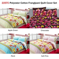 Floating Frangipani Quilt Cover Set Soft Pink Single thumbnail