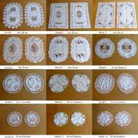 Set of 2 Embroidered Doilies Floral 10 thumbnail