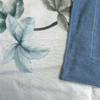 300TC Milla Blue Reversible Cotton Quilt Cover Set King thumbnail