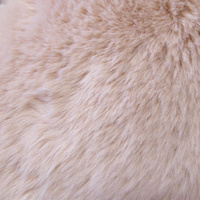 Ariana Long Fleece Faux Fur Throw Rug Cream thumbnail